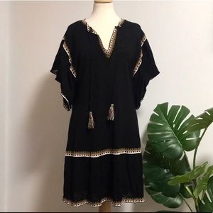Zara knit Embroidered boho tunic dress